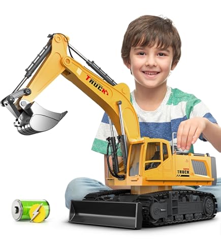 FRONTIER ラジコンカ Amazon.com: 1:18 Metal RC Excavator Toy for Kids | 11-Channel